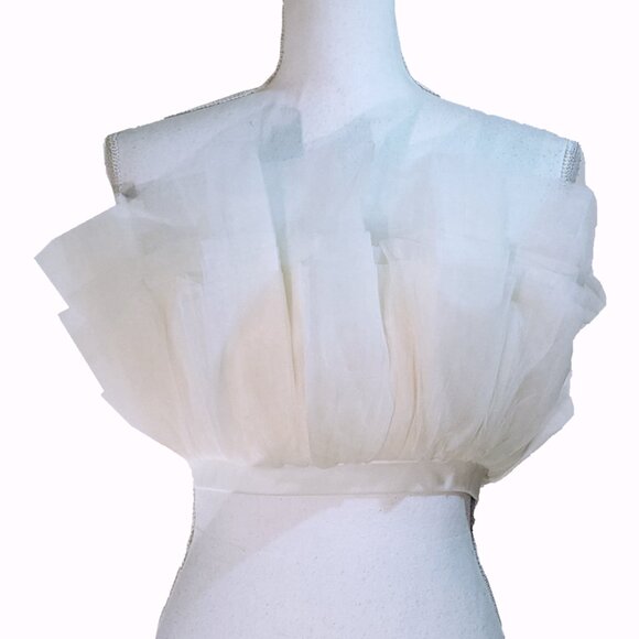 Mable Tulum Tulle Tube Top in Cream - Picture 2 of 7